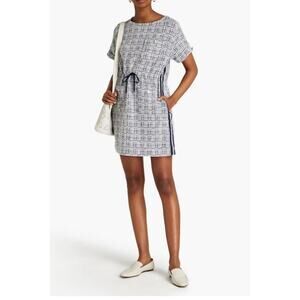 Maje Retrola Tweed Dress Navy 36 S NWOT